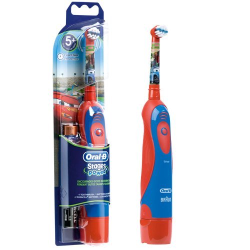 Braun Oral-B Stages Batterie-Zahnbürste Kinder DB4.510.K Disney CARS + Timer enfants électriques