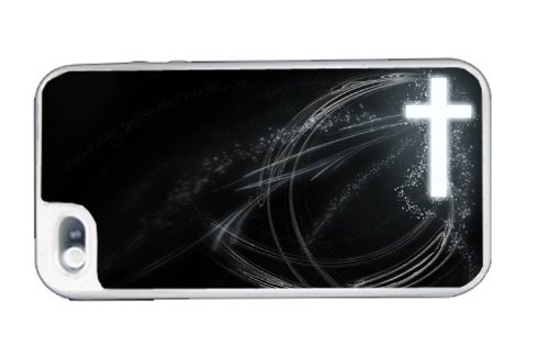 Cross Frees Christian - Best 3 in 1 cell phone case for iPhone 4, iPhone 4S - WHITE