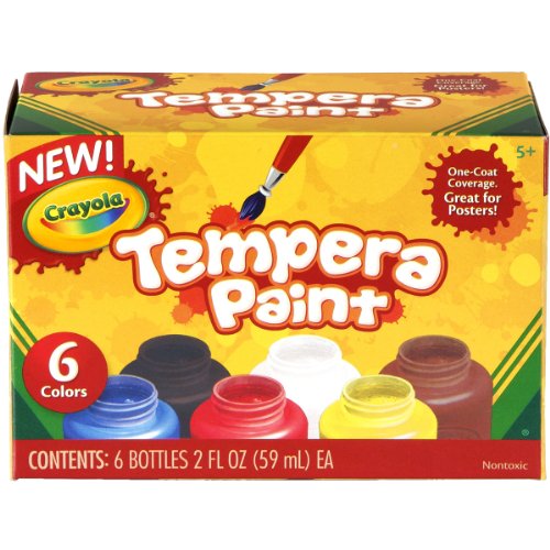 Book Cover Crayola Tempera Paint Set, 2-Ounce, 6 Count