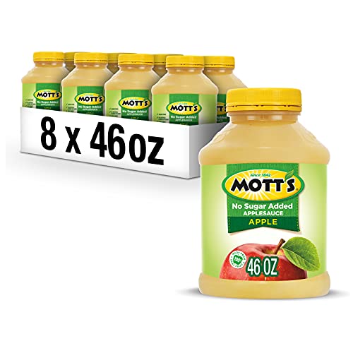 Mott's No Sugar Added Applesauce, 46 Ounce Jar (Pack of 8)
