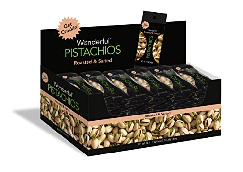 Book Cover Wonderful Pistachios & Almonds Roasted & Salted, 1.5oz, 24 Count