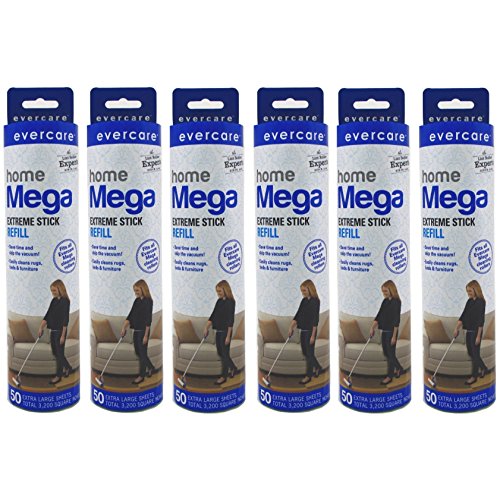 Evercare Large Surface Pet Roller Refill 6 Pack - 50 Sheet Each