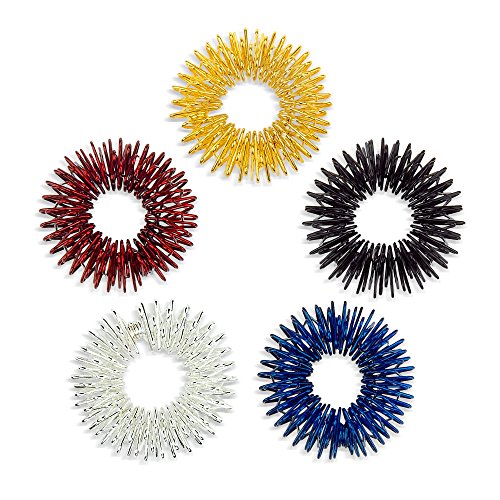 Goda Acupressure Massage Rings (Set of 5) with Chart