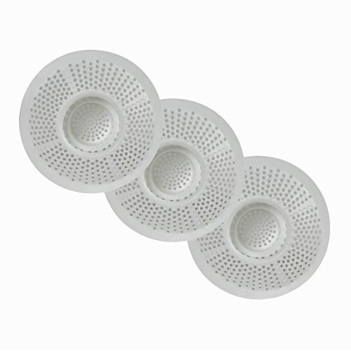 Book Cover Evriholder HS3-AMZ Hairstopper 3 Pack Drain Protector, 3 PK, White, 3 Count