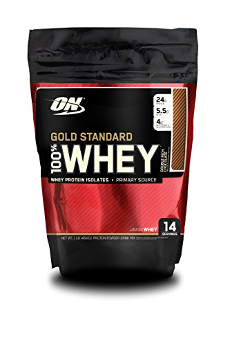 Book Cover Optimum Nutrition Gold Standard 100% Whey, Double Rich Chocolate, 1 Pound
