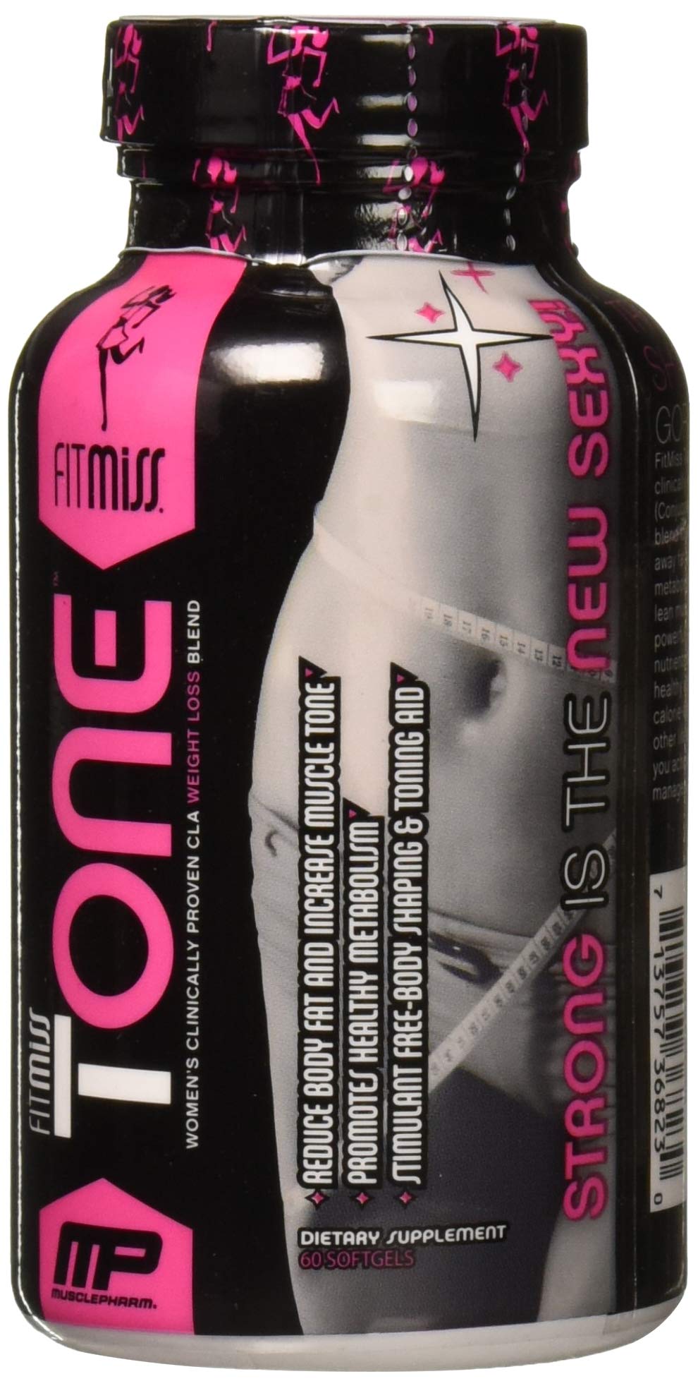 Book Cover FitMiss Tone, Women's STIMULANT FREE & Mid-Section Fat Metabolizer, Helps Reduce Body Fat, Softgels, 60 Servings