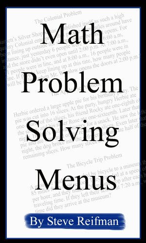 Math Problem Solving Menus: A Set of Cool Elementary School Math Activities for Kids Who Finish Classwork Early