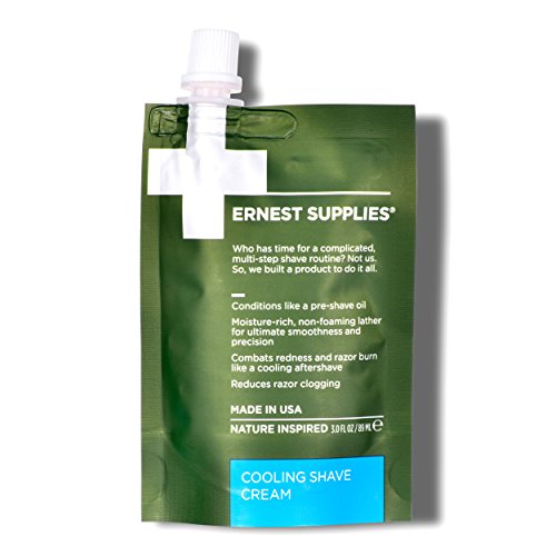 Ernest Supplies Cooling Shave Cream - Nourishing, Non-Lathering, Clean - TECH PACK™ (89ml)