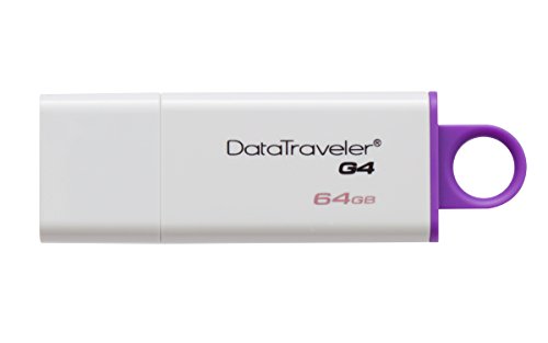 Book Cover Kingston 64GB USB 3.0 DataTraveler I G4 Canada Retail, Violet (DTIG4/64GB)