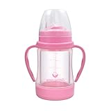 I Play, Baby Glass Sip N Straw Cup Light Pink