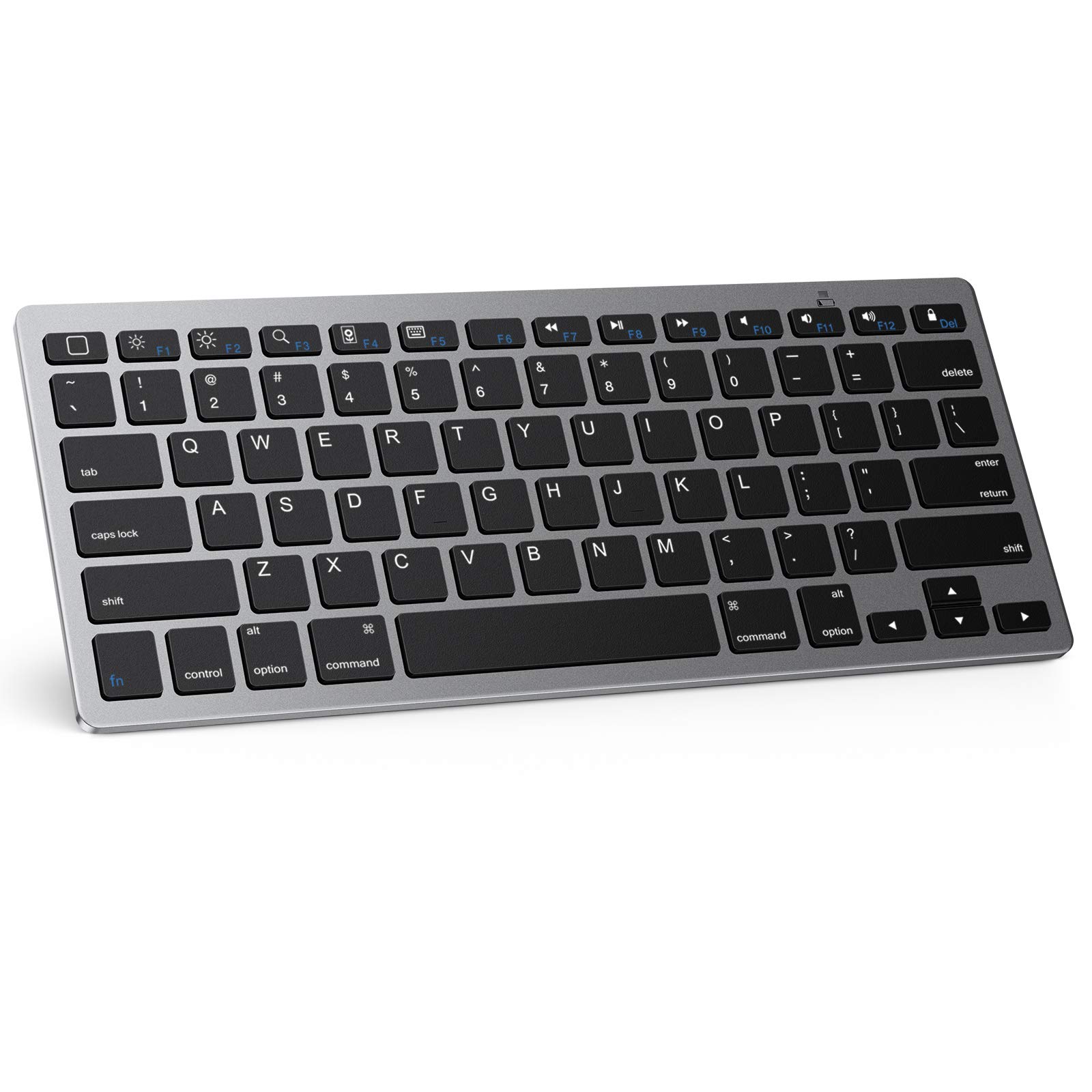OMOTON Ultra-Slim Bluetooth Keyboard Compatible with 2018 iPad Pro 11/12.9, New iPad 9.7 Inch, iPad Air, iPad Mini, iPhone and Other Bluetooth Enabled Devices, White