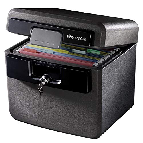 Book Cover SentrySafe HD4100 Fireproof Safe and Waterproof Safe with Key Lock 0.65 Cubic Feet , black
