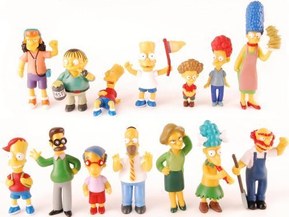 The Simpsons 14 Piece Figure Set Featuring Homer Simpson, Bart Simpson, Ned Flanders, Marge Simpson, Milhouse, Rod Flanders, Todd Flanders, Otto Mann, Ralph Wiggum, Groundskeeper Willie, Mrs. Krabopple, and Sideshow Mel - Figures Range from 2.5 to 5 Tall