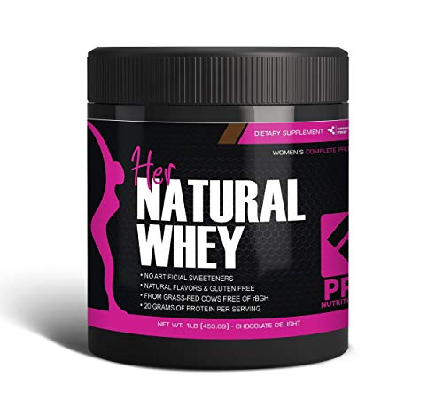 Protein Powder For Women - Her Natural Whey Protein Powder For Weight Loss & To Support Lean Muscle Mass - Low Carb - Gluten Free - rBGH Hormone Free - Naturally Sweetened with Stevia - Designed For Optimal Fat Loss (Chocolate Delight)- Net Wt. 1 LB