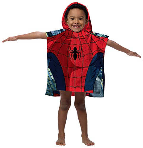 Book Cover Jay Franco Hooded Towel, Spiderman Classic 22in x 44in