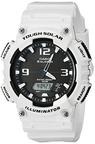 Casio Men's AQ-S810WC-7AVCF Analog-Digital Display Quartz White Watch, White/Black