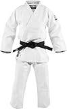 FUJI Double Weave Judo Gi, Thick Collar Cotton-Blend Judo Uniform, White, 4