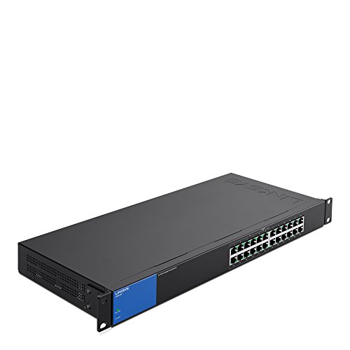 Book Cover Linksys LGS124P-EU Business 24 Port Rackmount Gigabit Unmanaged Network Switch with 12 Port PoE+, black