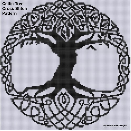 Celtic Tree Cross Stitch Pattern