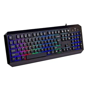 Rii RK300 Rainbow RGB Backlit Gaming Keyboard, 104 Keys USB Wired Multimedia Keyboard for Gaming,Office
