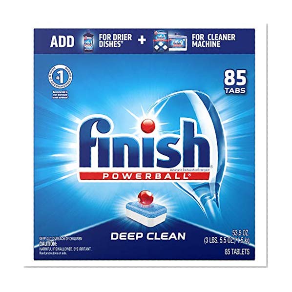 Finish Powerball Tabs Dishwasher Detergent Tablets, Fresh Scent, 90 Count (Packaging may vary) by Finish