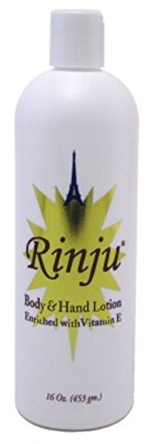Rinju Body & Hand Lotion 16 Ounce Enriched With Vitamin-E (453gm) (3 Pack) with a free 2oz Pla Touche lotion