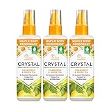 Crystal Deodorant Essence Spray 4 Ounce Chamomile/Green Tea (118ml) (3 Pack)