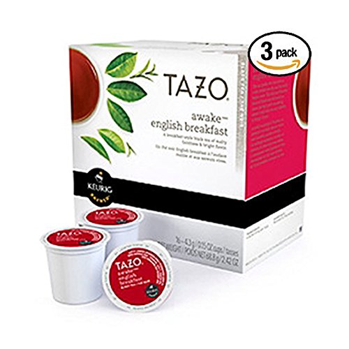 Book Cover Tazo Awake English Breakfast Tea Keurig K-cups, 16 Count [Pack of 3]