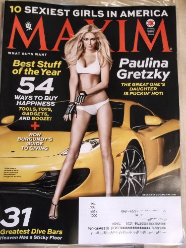 Maxim Magazine December 2013/paulina Gretzky Issue
