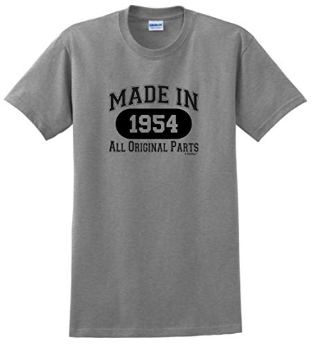 65th Birthday Gift Made 1954 All Original Parts T-Shirt Large Sport Grey