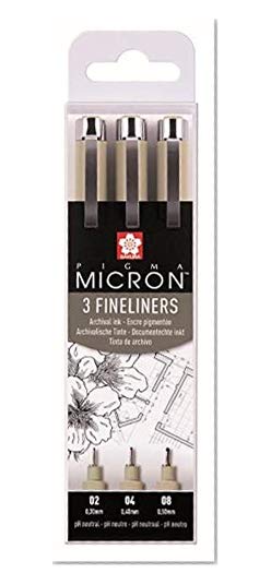 Fineliner Pigma Micron - Sakura POXSDK3 - Étui de 3 stylos pointe fine - Noir