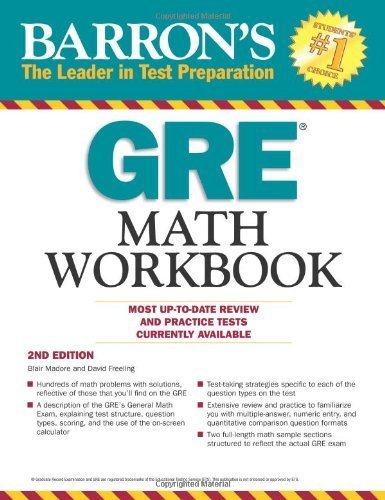 GRE Math Workbook (Barron's GRE Math Workbook) by Blair Madore ( 2012 ) Paperback