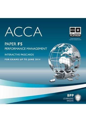 ACCA - F5 Performance Management: Interactive Passcard by BPP Learning Media ( 2012 ) CD-ROM