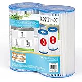 INTEX 29002E Type A Pool Filter Cartridge: for INTEX Filter Pumps – Easy-to-Clean – Dacron Paper – Efficient Filtration – Two Pack