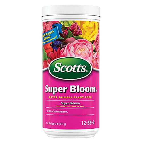 Book Cover Scotts Super Bloom Water Soluble Plant Food, 2 lb - NPK 12-55-6 - Fertilizer for Outdoor Flowers, Fruiting Plants, Containers and Bed Areas - Feeds Plants Instantly