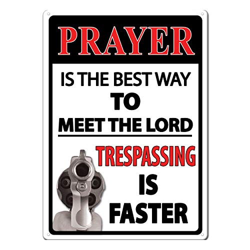Rivers Edge Products Rivers Edge Products 12" x 17" Retro Metal Tin Sign - Weatherproof Metal Wall Art Poster for Room, Man Cave, Bar, Garage, Cabin - Indoor Outdoor Vintage Home Decor - Prayer The