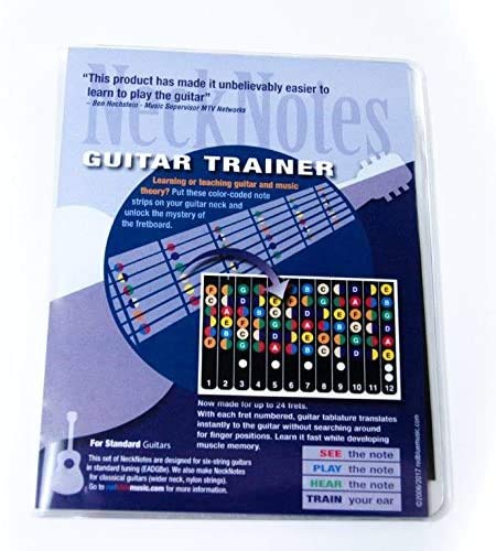 Book Cover NeckNotes Guitar Trainer | Color Coded Fretboard Fret Map Guitar Note Stickers for Beginner to Advanced Learning of Guitar and Music Theory | Standard Edition (For Acoustic and Electric Guitars)