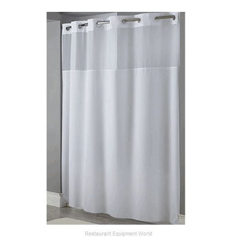 Book Cover Hookless Mystery 300D 71 X 77 Fabric Shower Curtain HBH49MYS01X White