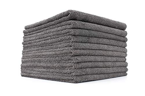 The Rag Company (10-Pack) 16 in. x 16 in. Professional EDGELESS 365 GSM Premium 70/30 Blend Metal POLISHING & Detailing Microfiber Towels The Miner