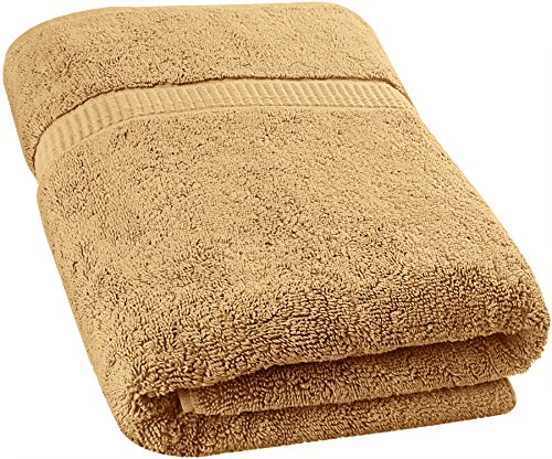 Book Cover Utopia Towels - Luxurious Jumbo Bath Sheet (35 x 70 Inches, Beige) - 600 GSM 100% Ring Spun Cotton Highly Absorbent and Quick Dry Extra Large Bath Towel - Super Soft Hotel Quality Towel