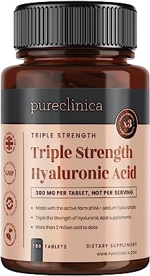 Hyaluronic Acid 300mg x 180 Tablets (3 Months Supply). Triple Strength Hyaluronic Acid. 300% Stronger Than Any Other HLA Tablet