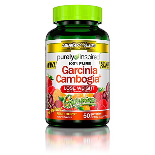 Garcinia Cambogia Weight Loss Gummies | Purely Inspired 100% Pure Garcinia Cambogia | Weight Loss for Women & Men | Weight Loss Supplement | Stimulant-Free Weightloss Gummy | Fruit Burst, 50 Count