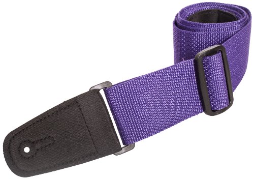 Henry Heller HPOLM-PUR 2-Inch Wide Vegan Nylon Guitar Strap - Purple