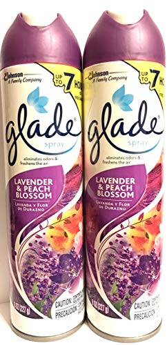 Glade Air Freshener Spray - Lavender & Peach Blossom - 8 oz. Pack of 2
