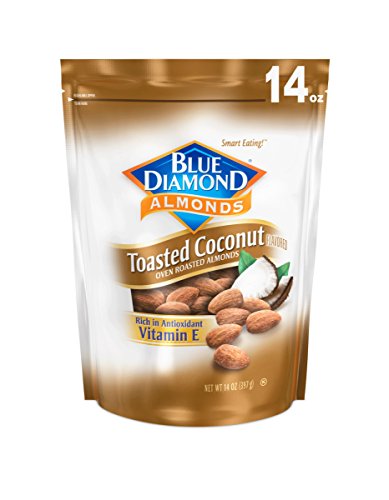Book Cover Blue Diamond Almonds Gluten Free Toasted Coconut Flavored Snack Nuts, 14 Oz Resealable Bag (Pack of 1)