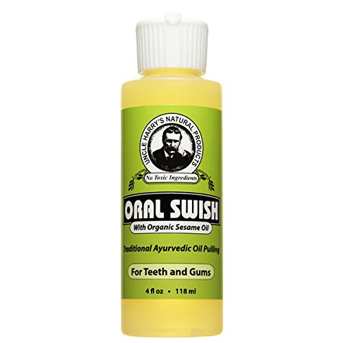 Uncle Harry's Oral Swish Oil Pulling for Treatment Teeth & Gums (4 Fl Oz)