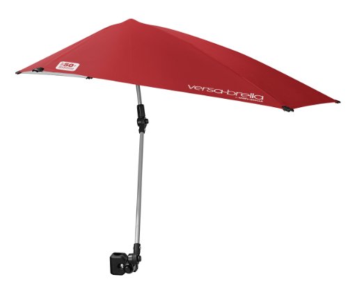 Sport-Brella Versa-Brella 4-Way Swiveling Sun Umbrella (Firebrick Red, Regular