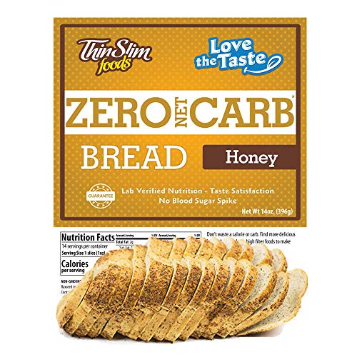 ThinSlim Foods 45 Calorie, 1g Net Carb, Love-The-Taste Low Carb Bread Honey