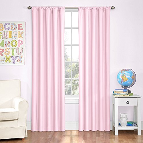 Book Cover ECLIPSE Blackout Thermal Rod Pocket Window Curtain for Bedroom or Nursery (1 Panel)