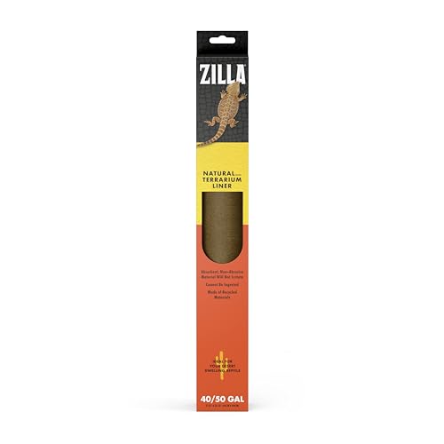 ZILLA Reptile Terrarium Bedding Substrate Liner, Brown, 40BR/50G